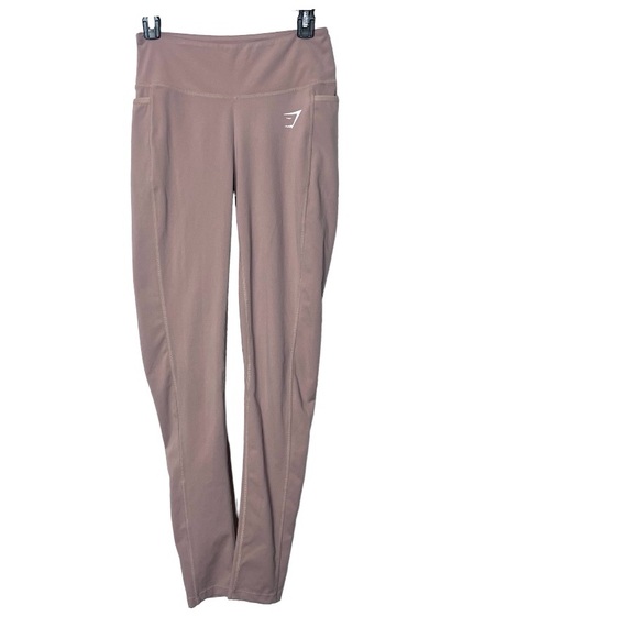 Gymshark  Pants Side Pockets Mauve Tan Size Medium - Picture 9 of 9